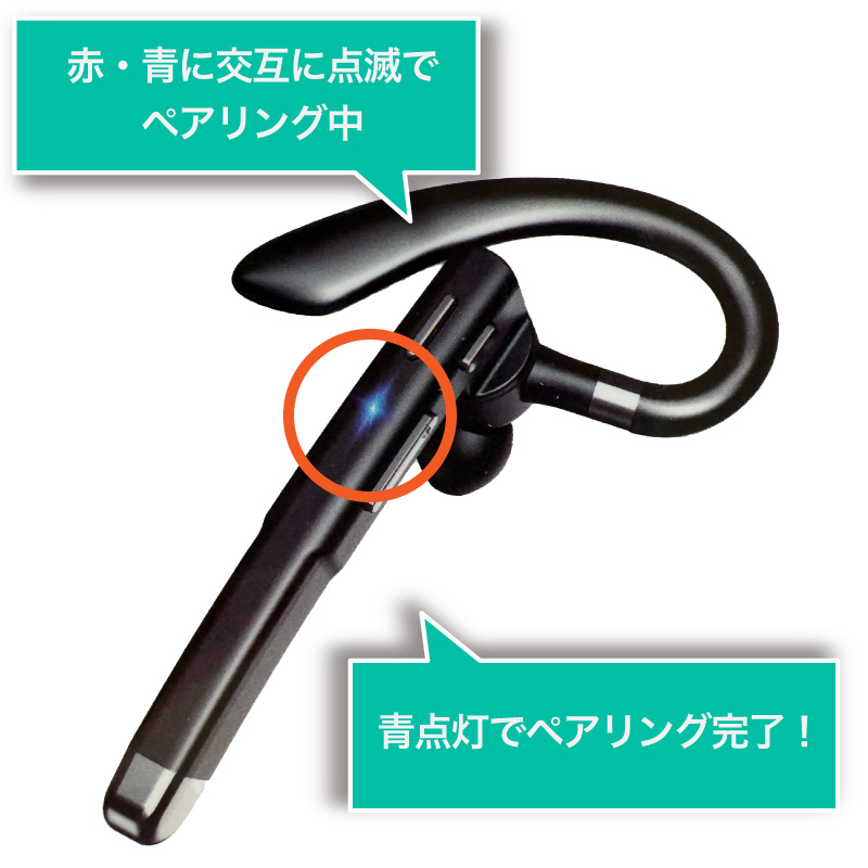 ミュート機能付きワイヤレスイヤホンマイクぐるかむ仕様(PZ90GW)