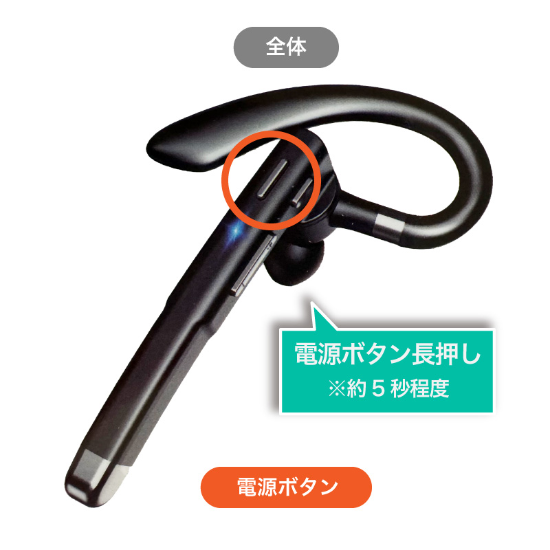PTT型イヤホン・マイク